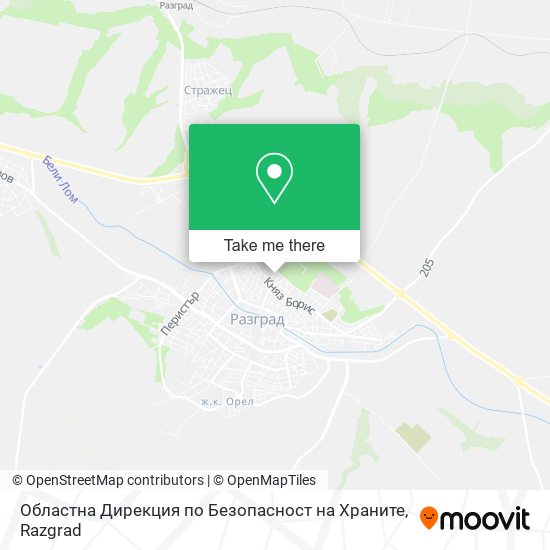 Областна Дирекция по Безопасност на Храните map