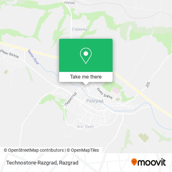 Technostore-Razgrad map