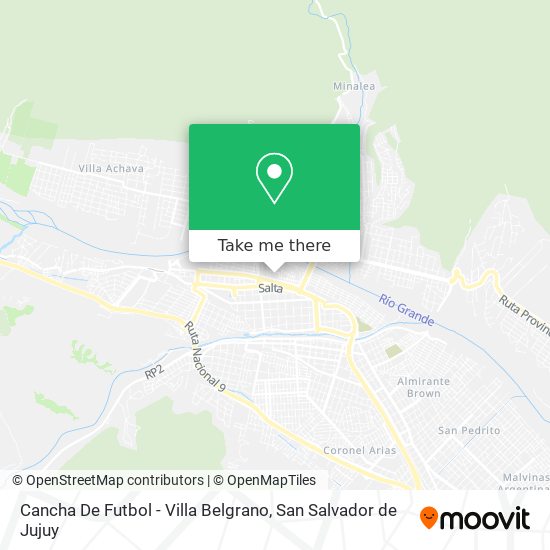 Mapa de Cancha De Futbol - Villa Belgrano