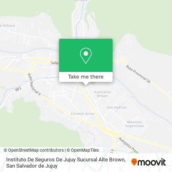 Instituto De Seguros De Jujuy Sucursal Alte Brown map