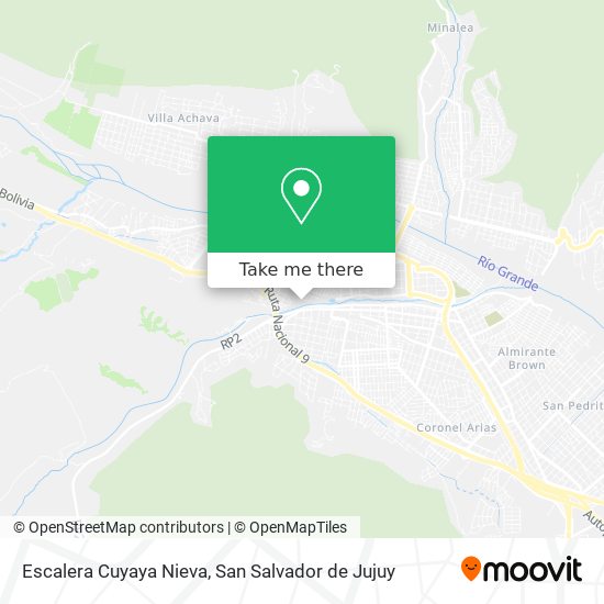 Mapa de Escalera Cuyaya Nieva