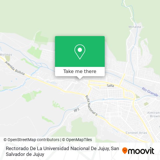 Rectorado De La Universidad Nacional De Jujuy map