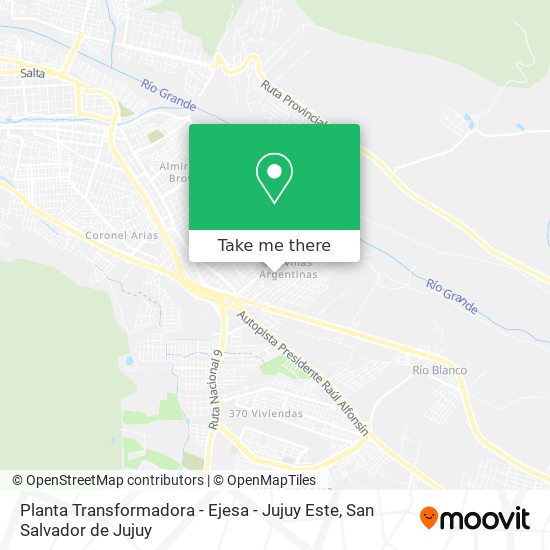 Planta Transformadora - Ejesa - Jujuy Este map