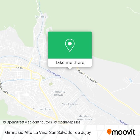 Gimnasio Alto La Viña map