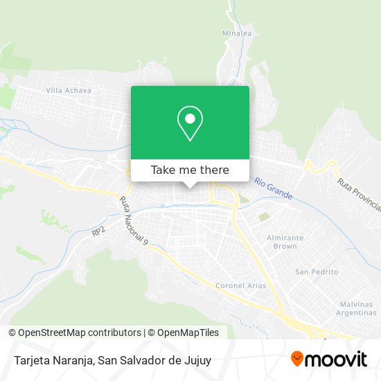 Tarjeta Naranja map