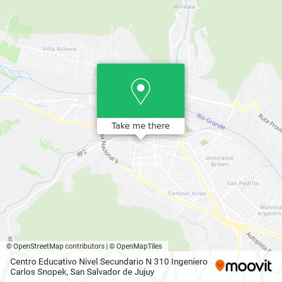 Mapa de Centro Educativo Nivel Secundario N 310 Ingeniero Carlos Snopek