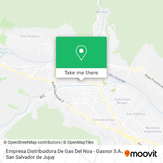 Mapa de Empresa Distribuidora De Gas Del Noa - Gasnor S.A.