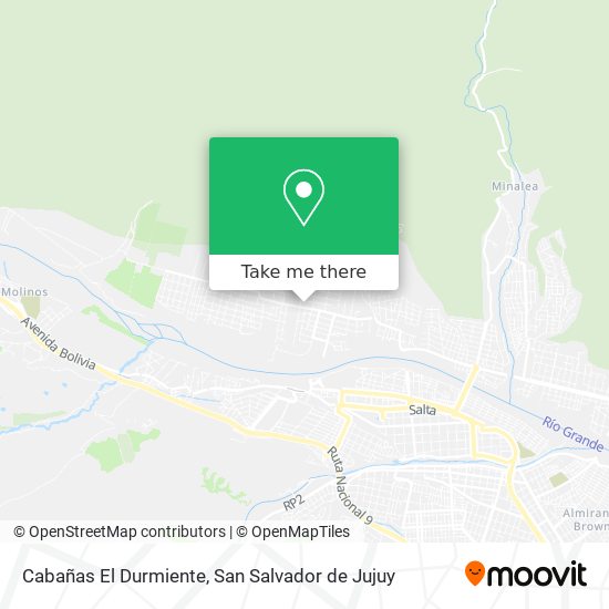 Cabañas El Durmiente map