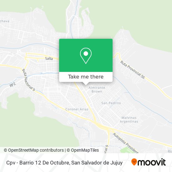 Mapa de Cpv - Barrio 12 De Octubre