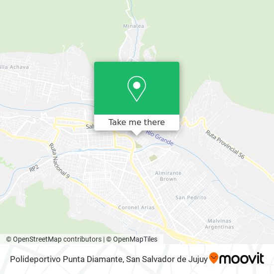 Mapa de Polideportivo Punta Diamante