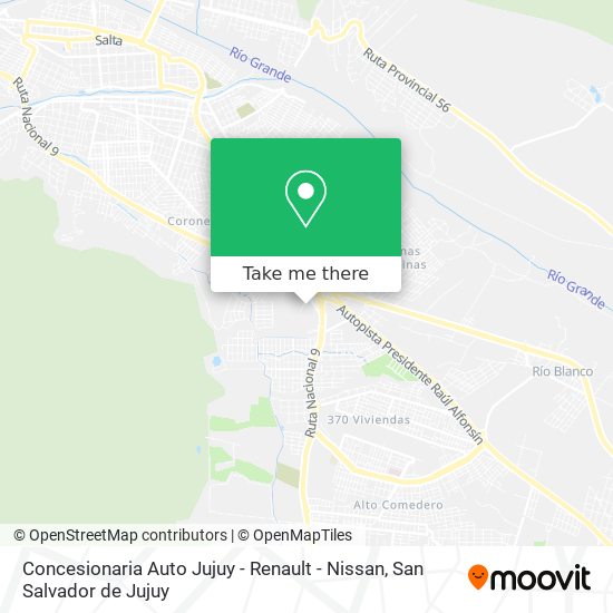 Concesionaria Auto Jujuy - Renault  - Nissan map