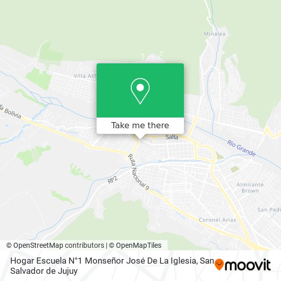 Mapa de Hogar Escuela N°1 Monseñor José De La Iglesia