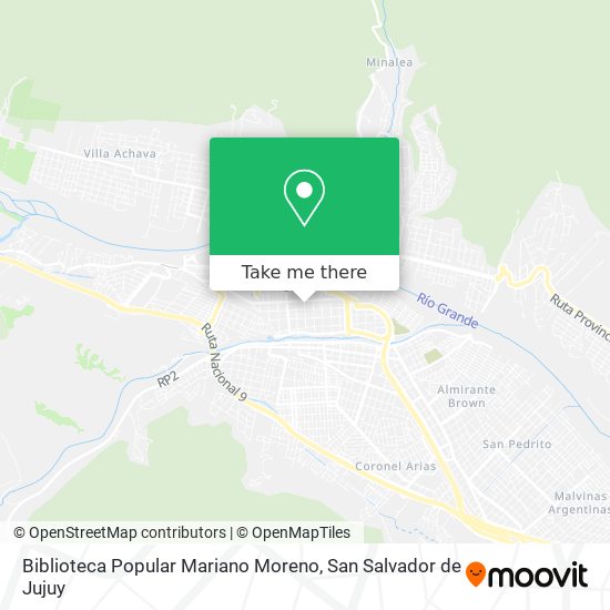 Mapa de Biblioteca Popular Mariano Moreno