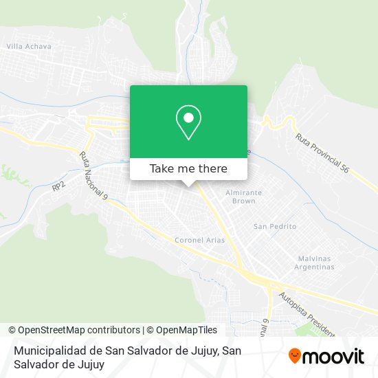 Mapa de Municipalidad de San Salvador de Jujuy