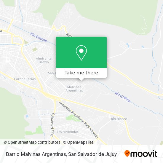 Barrio Malvinas Argentinas map