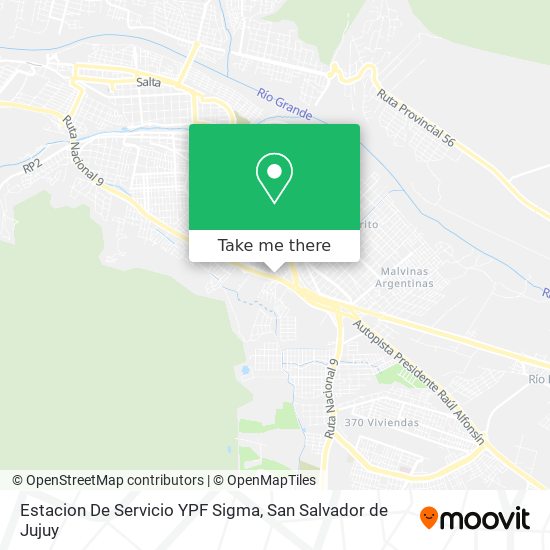 Mapa de Estacion De Servicio YPF Sigma