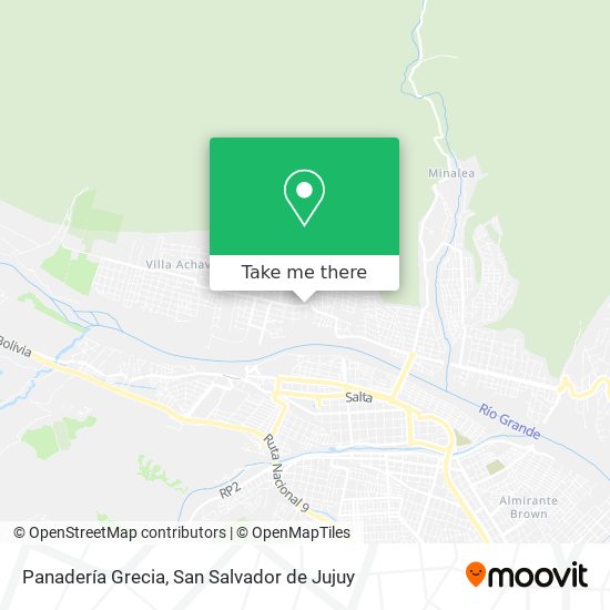 Mapa de Panadería Grecia