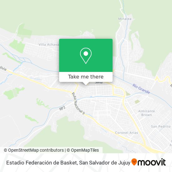 Mapa de Estadio Federación de Basket