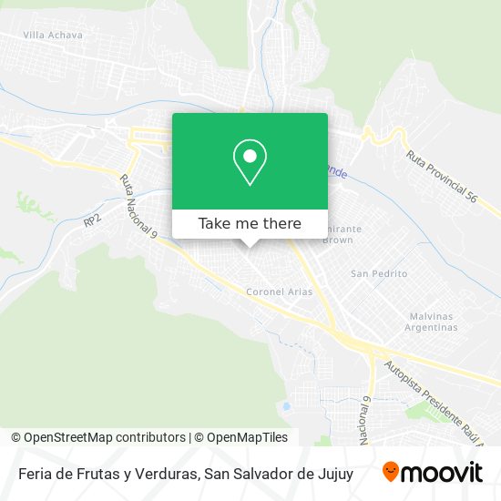 Mapa de Feria de Frutas y Verduras