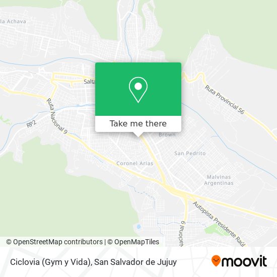 Mapa de Ciclovia (Gym y Vida)