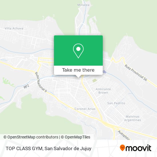 Mapa de TOP CLASS GYM