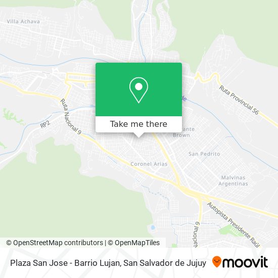 Plaza San Jose - Barrio Lujan map