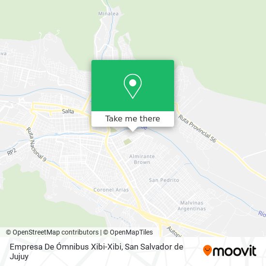 Mapa de Empresa De Ómnibus Xibi-Xibi