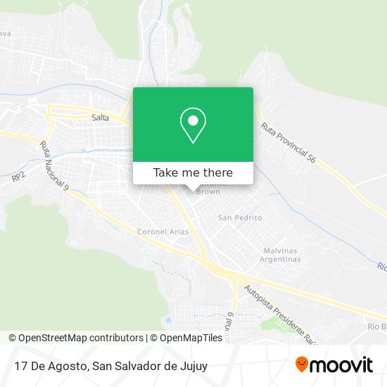 Mapa de 17 De  Agosto