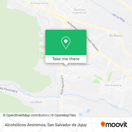 Mapa de Alcohólicos Anónimos