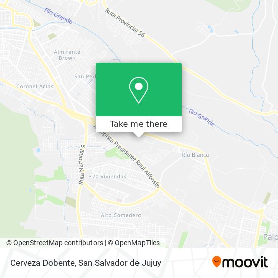 Cerveza Dobente map