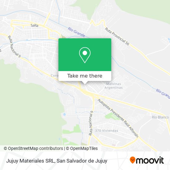 Jujuy Materiales SRL map