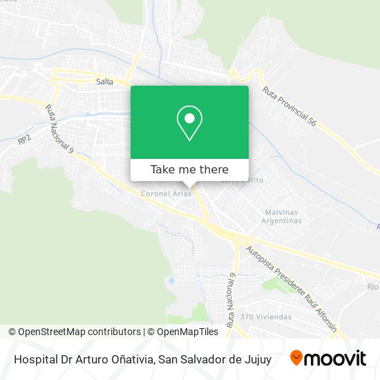 Hospital Dr Arturo Oñativia map