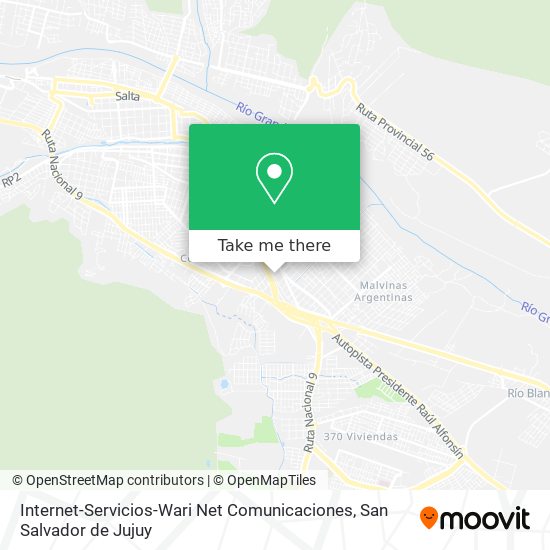 Internet-Servicios-Wari Net Comunicaciones map