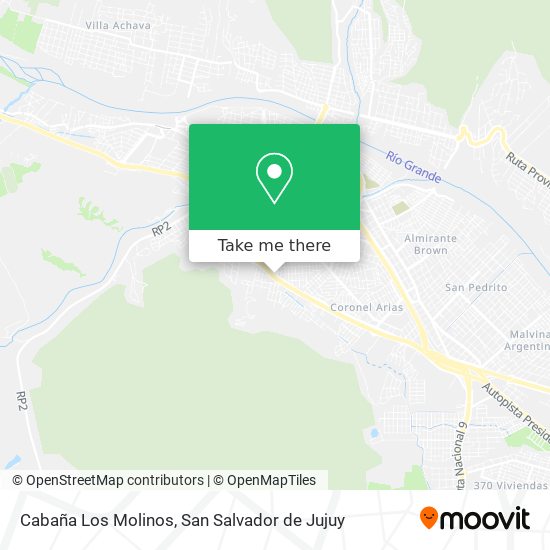 Cabaña Los Molinos map