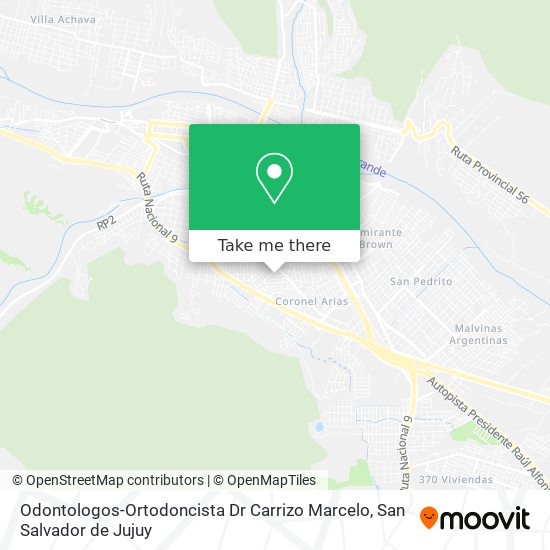 Odontologos-Ortodoncista Dr Carrizo Marcelo map