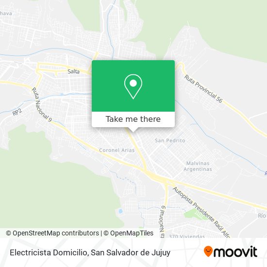Electricista Domicilio map