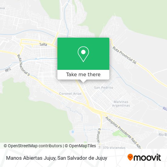 Manos Abiertas Jujuy map