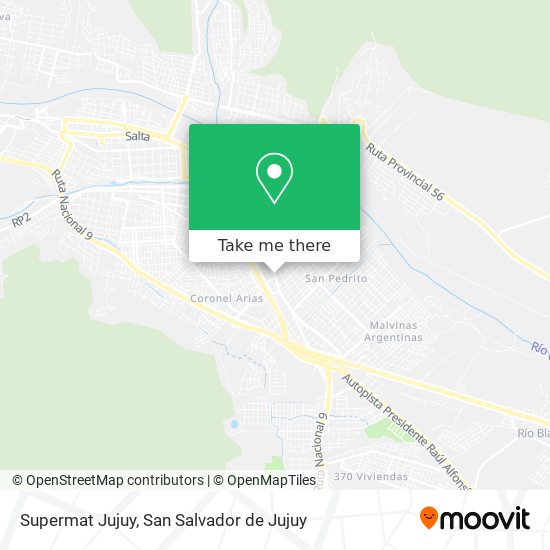 Supermat Jujuy map
