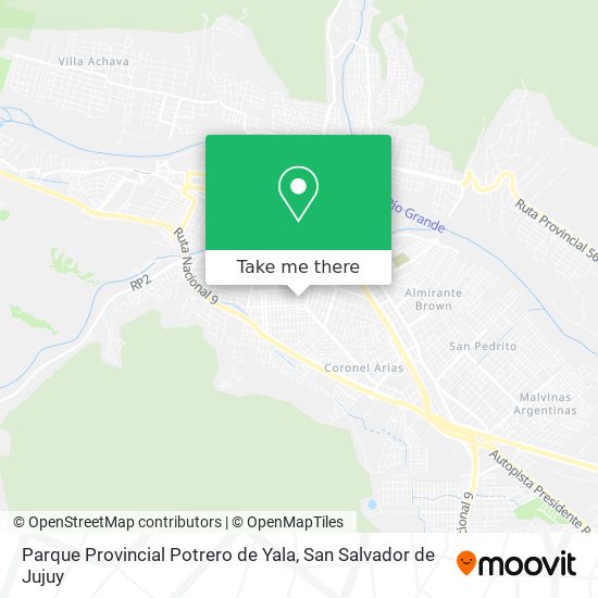 Parque Provincial Potrero de Yala map