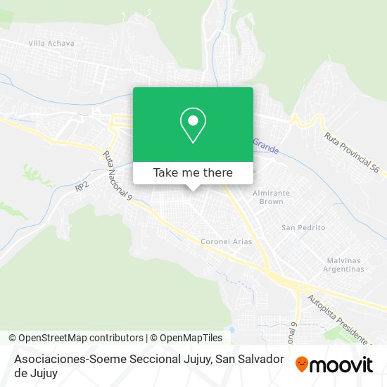 Asociaciones-Soeme Seccional Jujuy map