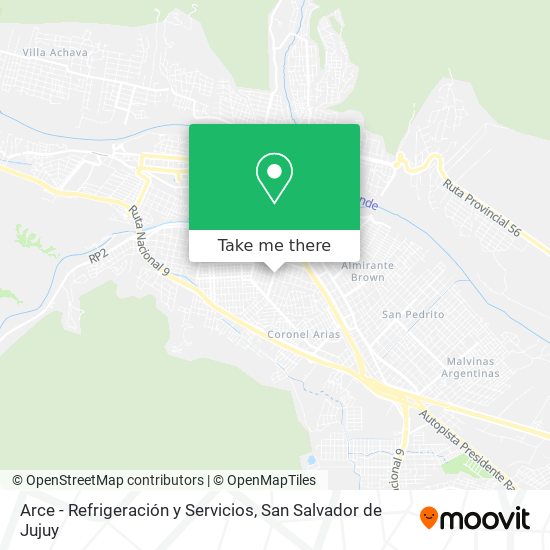 Arce - Refrigeración y Servicios map