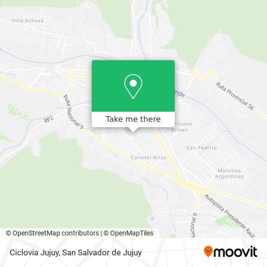 Mapa de Ciclovia Jujuy