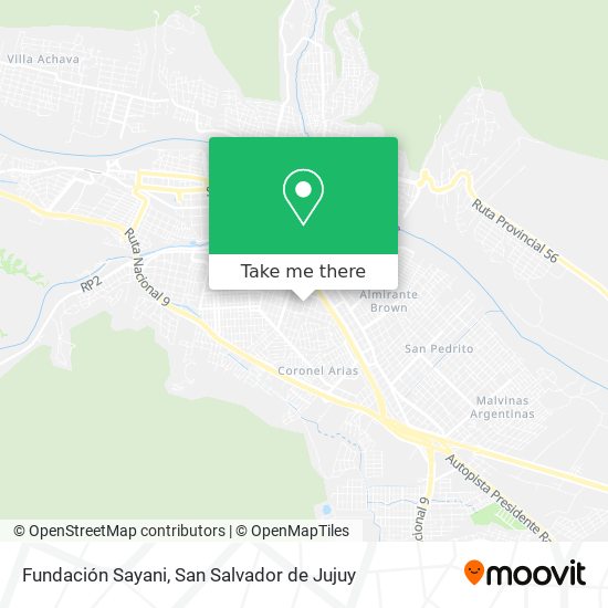 Mapa de Fundación Sayani