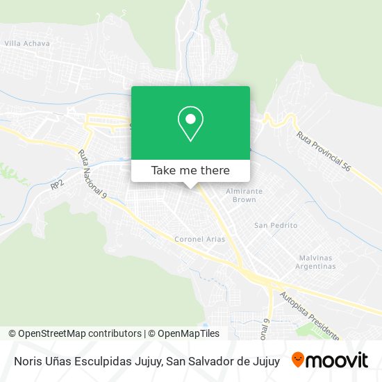 Mapa de Noris Uñas Esculpidas Jujuy