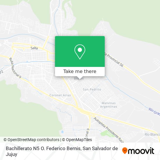 Bachillerato N5 O. Federico Bernis map