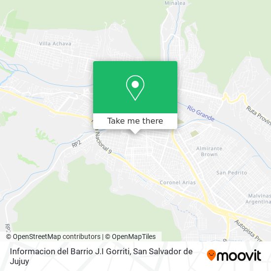 Informacion del Barrio J.I Gorriti map