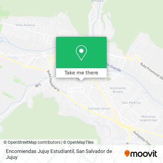 Encomiendas Jujuy Estudiantil map