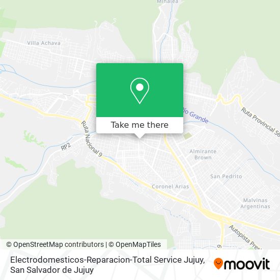 Mapa de Electrodomesticos-Reparacion-Total Service Jujuy