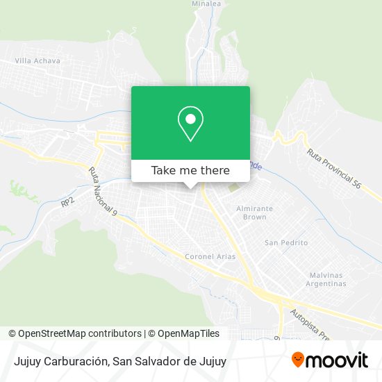Mapa de Jujuy Carburación