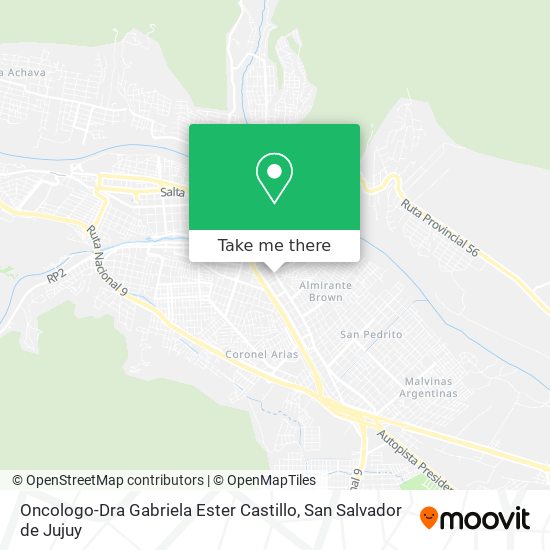 Mapa de Oncologo-Dra Gabriela Ester Castillo